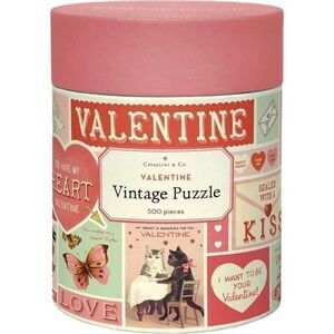 Cavallini Papers & Co.‎ Vintage Valentine 500 Piece Puzzle NEW